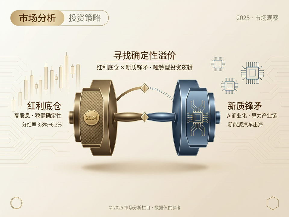 寻找确定性溢价:红利底仓与“新质”锋矛的哑铃型投资逻辑