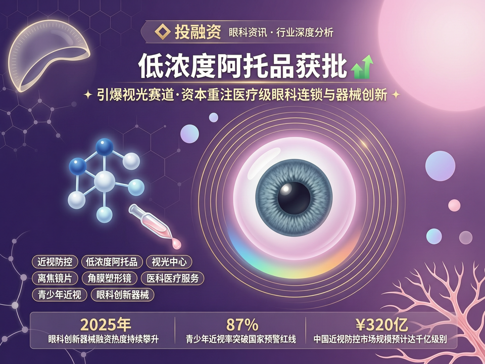 低浓度阿托品获批引爆视光赛道,资本重注“医疗级”眼科连锁与器械创新
