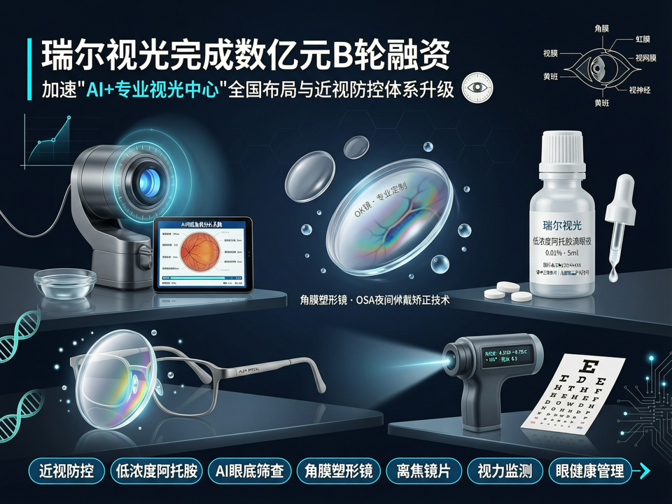 瑞尔视光完成数亿元B轮融资,加速“AI+专业视光中心”全国布局与近视防控体系升级