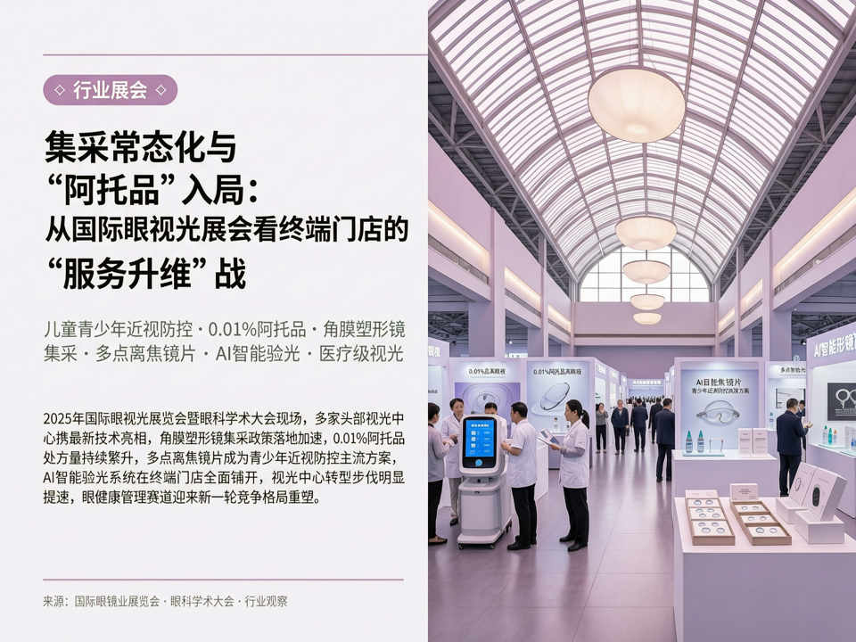 集采常态化与“阿托品”入局:从国际眼视光展会看终端门店的“服务升维”战