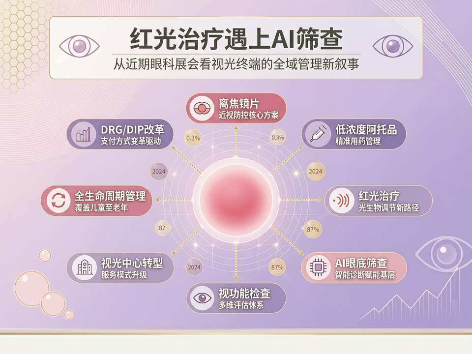 当“红光治疗”遇上AI筛查:从近期眼科展会看视光终端的“全域管理”新叙事