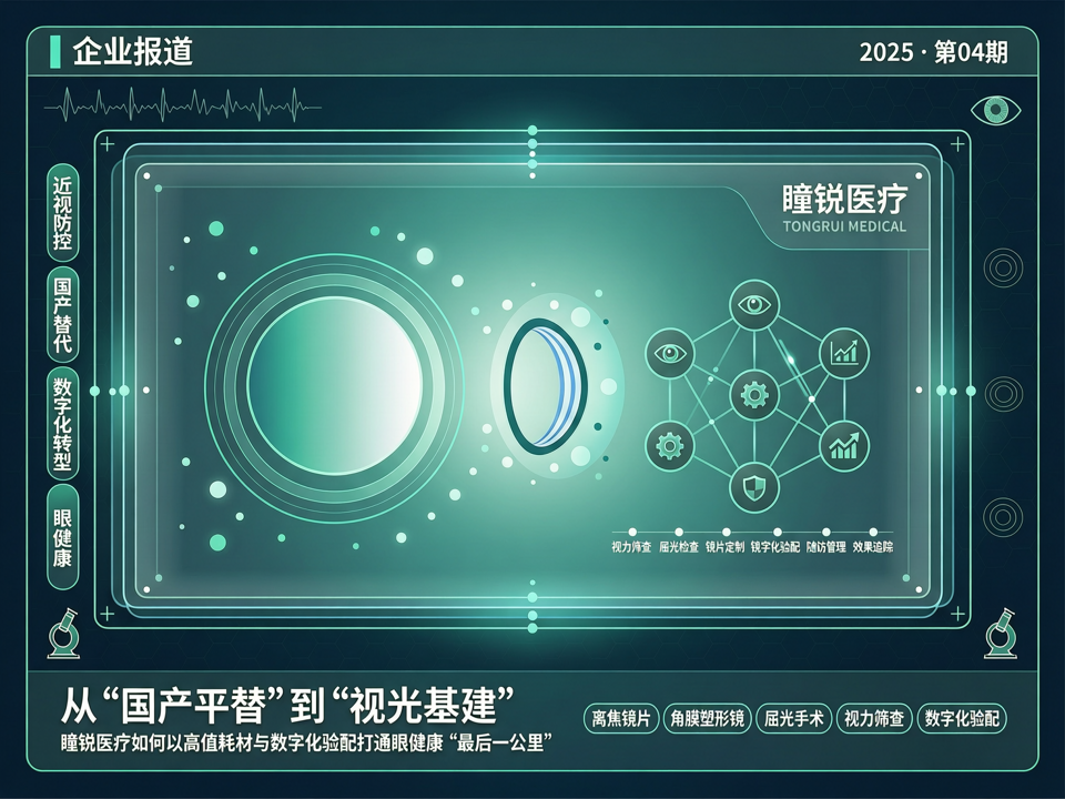 从“国产平替”到“视光基建”:瞳锐医疗如何以高值耗材与数字化验配打通眼健康“最后一公里”