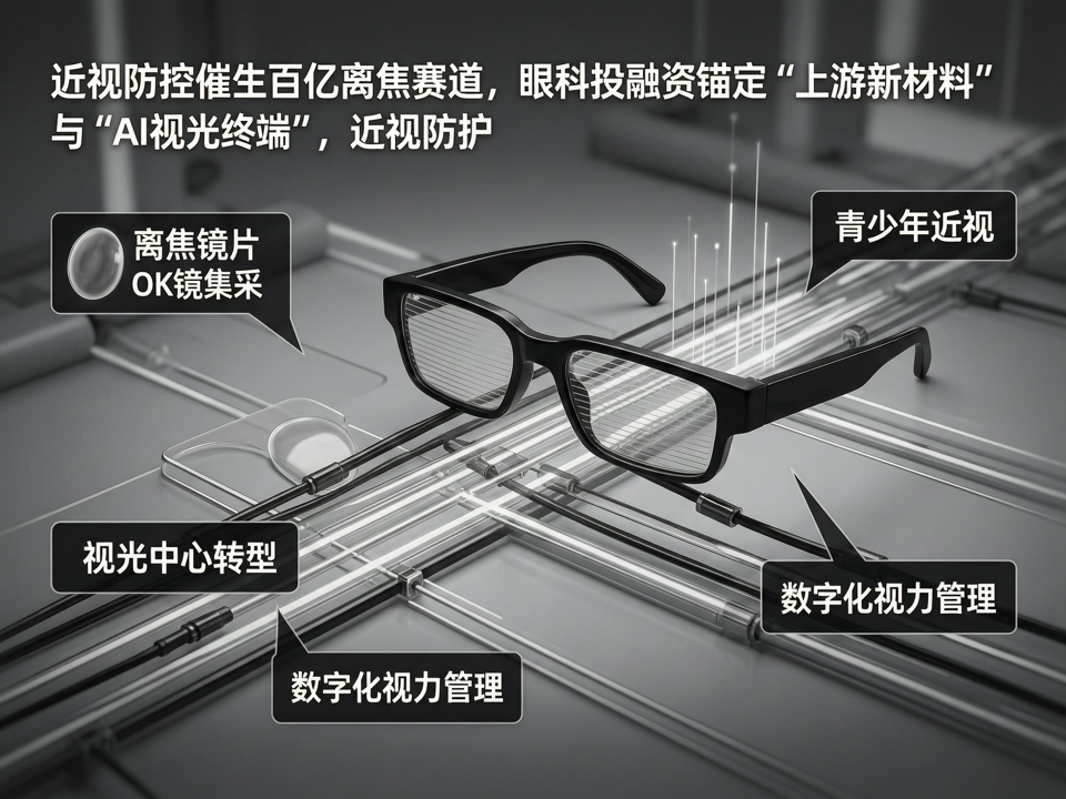 近视防控催生百亿离焦赛道,眼科投融资锚定“上游新材料”与“AI视光终端”