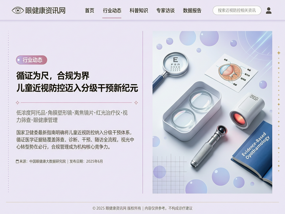 循证为尺,合规为界:儿童近视防控迈入“分级干预”新纪元