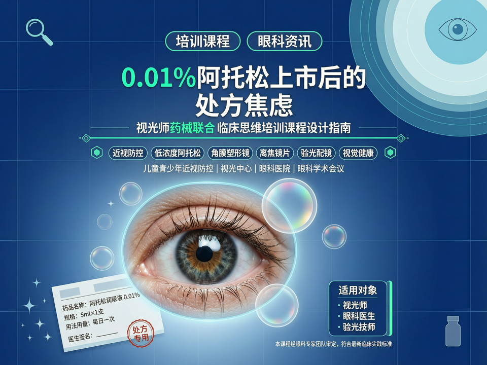 0.01%阿托品上市后的“处方焦虑”:视光师“药械联合”临床思维培训课程设计指南