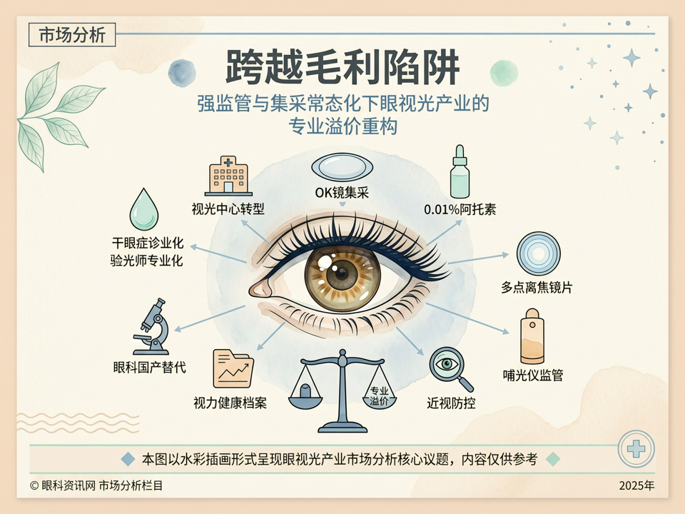 跨越“毛利陷阱”:强监管与集采常态化下眼视光产业的“专业溢价”重构