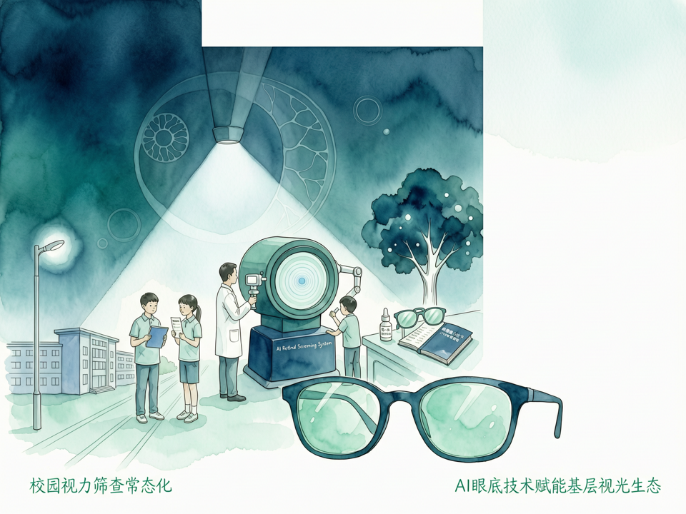 国际快讯:校园筛查常态化驱动视光“新基建”,AI眼底技术与专业验光师重塑基层生态