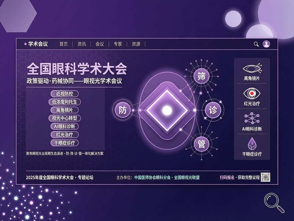 政策驱动与药械协同:眼视光学术会议透视“防-筛-诊-管”全周期生态演进
