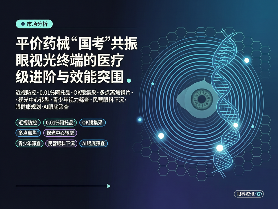 “平价药械”与“国考”共振:眼视光终端的医疗级进阶与效能突围