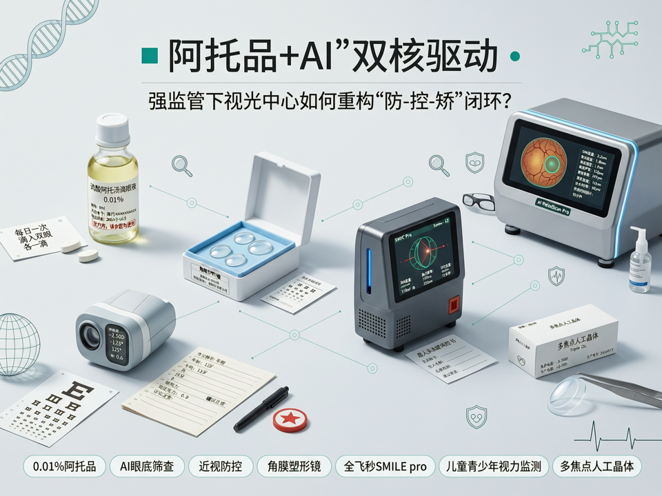 “阿托品+AI”双核驱动:强监管下视光中心如何重构“防-控-矫”闭环?