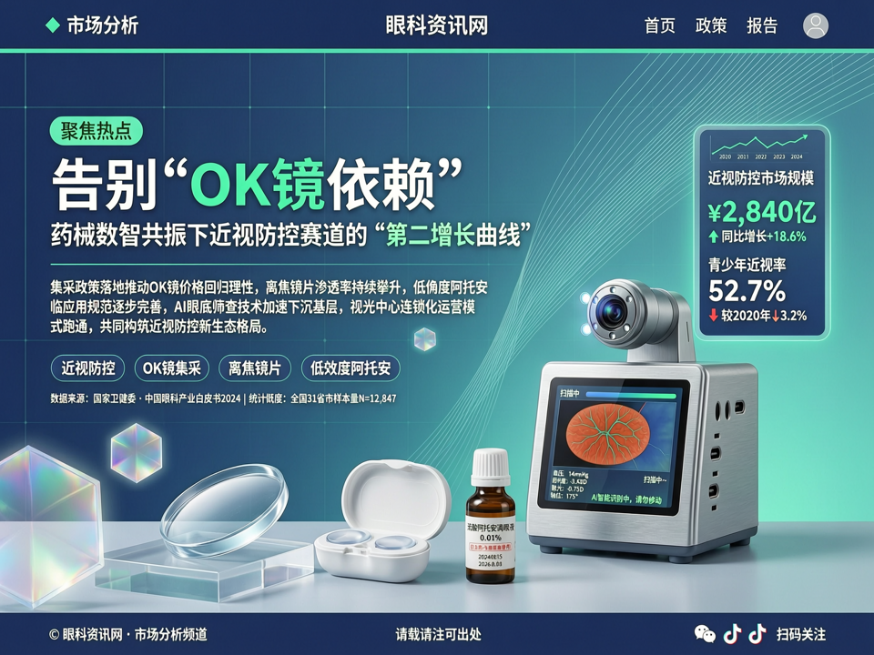 告别“OK镜依赖”:药械数智共振下近视防控赛道的“第二增长曲线”