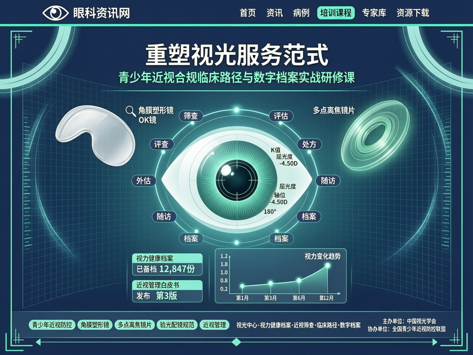 重塑“视光服务范式”:青少年近视“合规临床路径与数字档案”实战研修课