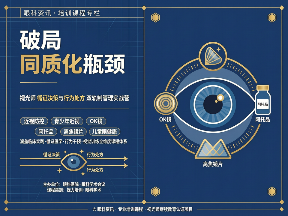 破局“同质化”瓶颈:视光师“循证决策与行为处方”双轨制管理实战营