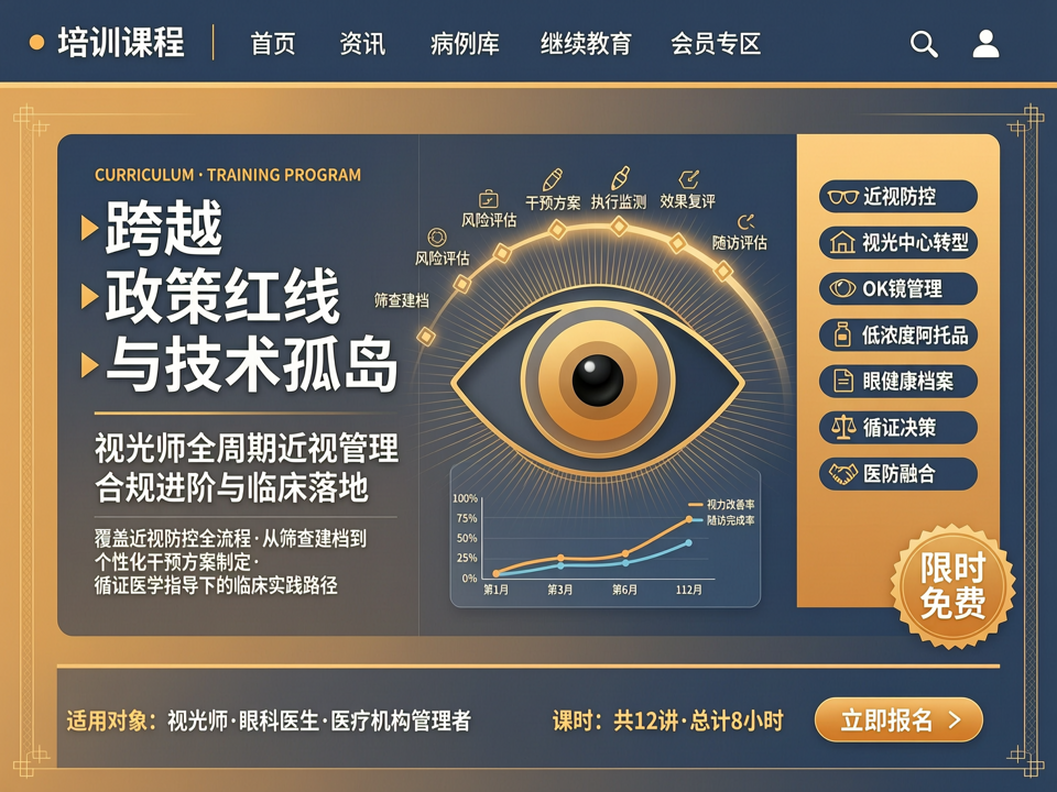 跨越“政策红线”与“技术孤岛”:视光师全周期近视管理的合规进阶与临床落地