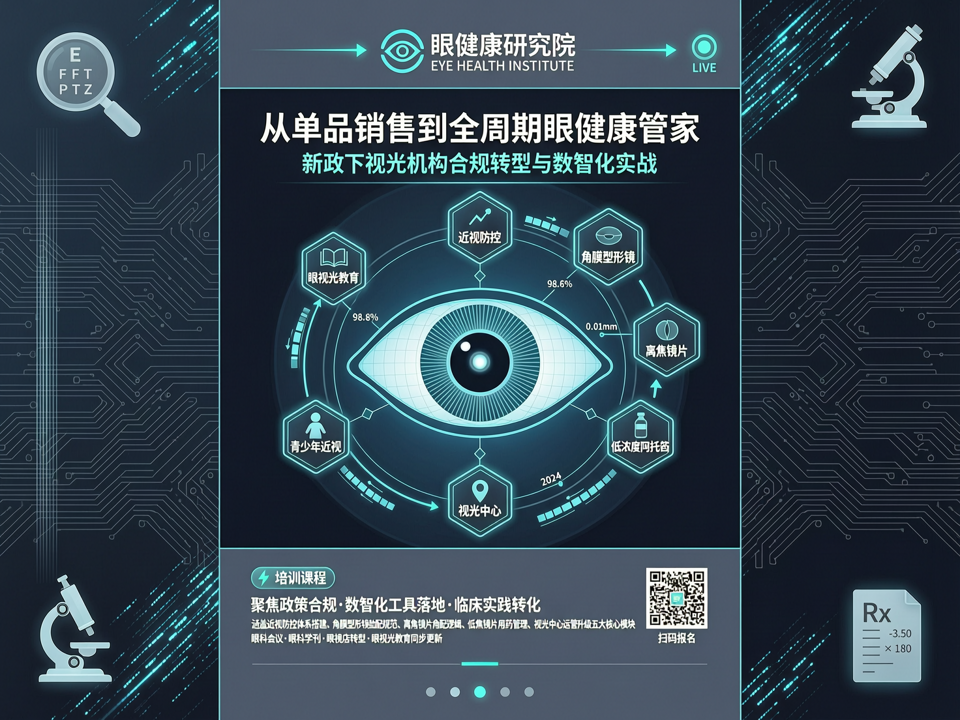从“单品销售”到“全周期眼健康管家”:新政下视光机构的合规转型与数智化实战