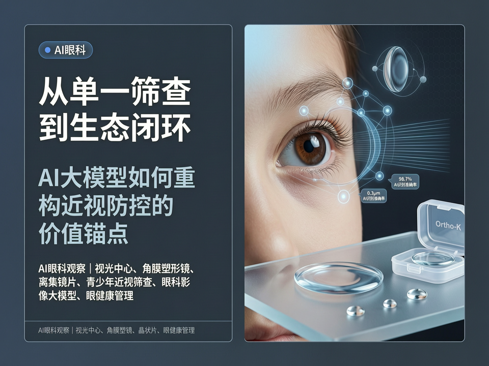【AI眼科观察】从‘单一筛查’到‘生态闭环’:AI大模型如何重构近视防控的价值锚点