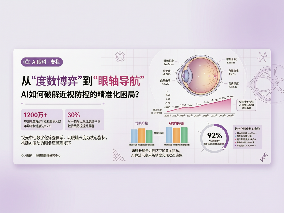 【AI眼科观察】从“度数博弈”到“眼轴导航”:AI如何破解近视防控的精准化困局?