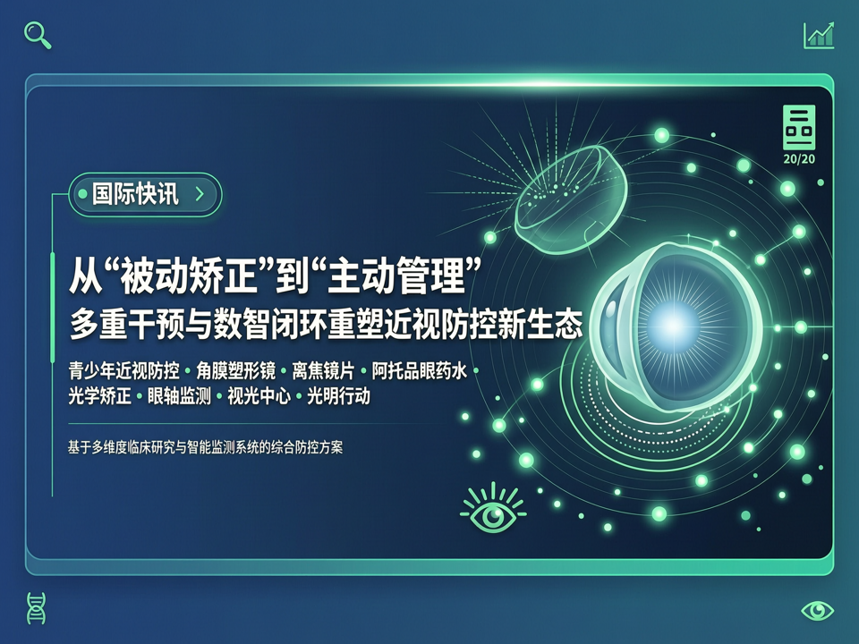 【国际快讯】从“被动矫正”到“主动管理”:多重干预与数智闭环重塑近视防控新生态