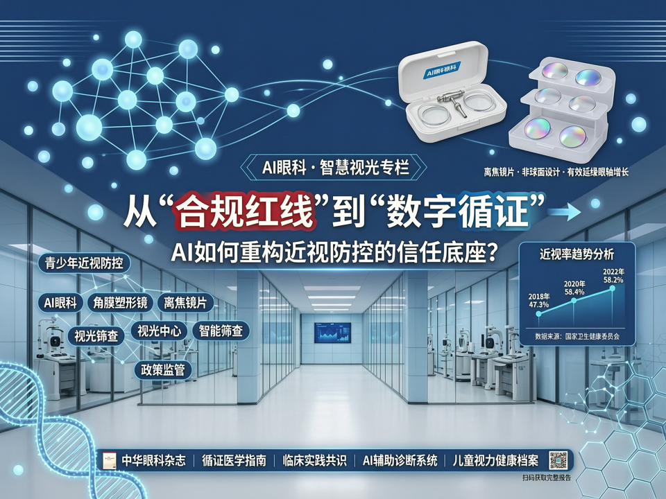 【AI眼科观察】从“合规红线”到“数字循证”:AI如何重构近视防控的信任底座?